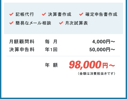 年額98,000円から