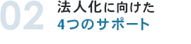 法人化に向けた4つのサポート